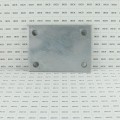 Chain Link 3/8" x 6" x 8" Weldable Surface Mount Floor Flange - Base Plate (Hot Dip Galvanized Steel)  4 Hole 5/8"
