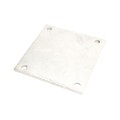 Chain Link 3/8" x 8" x 8" Weldable Surface Mount Floor Flange - Base Plate (Galvanized Steel)