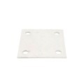 Chain Link 6" x 6" x 1/4" Square Weldable Surface Mount Floor Flange Base Plate (Galvanized Steel)