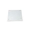 Chain Link 8" x 8" x 1/4" Square Weldable Surface Mount Floor Flange Base Plate (Galvanized Steel)