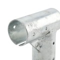 Chain Link 2 1/2" [2 3/8" OD] x 2 1/2" [2 3/8" OD] Gate Corner for 90 Degree Angles - Gate Elbow (Pressed Steel) (Default)