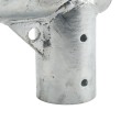 Chain Link 2 1/2" [2 3/8" OD] x 2 1/2" [2 3/8" OD] Gate Corner for 90 Degree Angles - Gate Elbow (Pressed Steel) (Default)