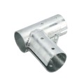 Chain Link 2 1/2" [2 3/8" OD] x 2 1/2" [2 3/8" OD] Gate Corner for 90 Degree Angles - Gate Elbow (Pressed Steel) (Default)