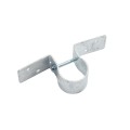 Wood to Steel Pipe Grip Tie 1 5/8" Round Post to Wood Fence Bracket - Galvanized