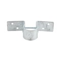 Wood to Steel Pipe Grip Tie 1 5/8" Round Post to Wood Fence Bracket - Galvanized