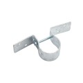 Wood to Steel Pipe Grip Tie 2" (1 7/8" OD) Round Post to Wood Fence Bracket - Galvanized