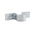 Wood to Steel Pipe Grip Tie 2" (1 7/8" OD) Round Post to Wood Fence Bracket - Galvanized