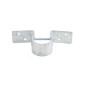 Wood to Steel Pipe Grip Tie 2" (1 7/8" OD) Round Post to Wood Fence Bracket - Galvanized