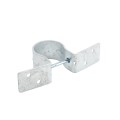 Wood to Steel Pipe Grip Tie 2" (1 7/8" OD) Round Post to Wood Fence Bracket - Galvanized