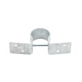 Wood to Steel Pipe Grip Tie 2" (1 7/8" OD) Round Post to Wood Fence Bracket - Galvanized
