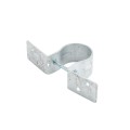 Wood to Steel Pipe Grip Tie 2" (1 7/8" OD) Round Post to Wood Fence Bracket - Galvanized