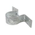 Wood to Steel Pipe Grip Tie 2 3/8" Round Post to Wood Fence Bracket - Galvanized