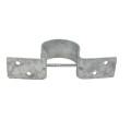 Wood to Steel Pipe Grip Tie 2 3/8" Round Post to Wood Fence Bracket - Galvanized