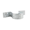 11-Gauge Wood to Steel 3" Pipe Grip Tie 3" (2 7/8") Round Post to Wood Fence Bracket - Galvanized