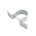 11-Gauge Wood to Steel 3" Pipe Grip Tie 3" (2 7/8") Round Post to Wood Fence Bracket - Galvanized
