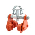 Chain Link Heavy-Duty Double Trolley Assembly for 6" I-Beam - Overhead Slide Gate Assembly (Pressed Steel)