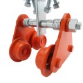 Chain Link Heavy-Duty Double Trolley Assembly for 6" I-Beam - Overhead Slide Gate Assembly (Pressed Steel)