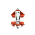 Chain Link Heavy-Duty Double Trolley Assembly for 6" I-Beam - Overhead Slide Gate Assembly (Pressed Steel)