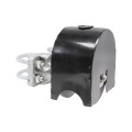 Chain Link 2 1/2" [2 3/8" OD] Round Post x 1 5/8" Round Gate Frame Premium Nylon Mini Cantilever Roller w/ Safety Cover for Sliding Gates (Galvanized Pressed Steel)