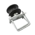 Chain Link 6" Square Post x 2 1/2" [2 3/8" OD] Round Gate Frame Nylon Cantilever Roller for Sliding Gates (Pressed Steel)
