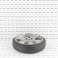 Chain Link 8" [7 1/2" OD] Heavy Duty Solid Black Rubber with Aluminum Rim for 5/8" Axle - Rut Runner (Steel) (Other)