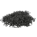 Chain Link Black Hog Rings 9 ga [2 LBS ~ 500 Quantity] - Black Tension Wire Clip (Aluminum)