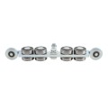 Chain Link 4-Wheel Truck Assembly Includes 2" [1 7/8" OD] Guide Wheels and 2" Standard Bearings (Galvanized Steel) (Other)