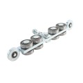 Chain Link 4-Wheel Truck Assembly Includes 2" [1 7/8" OD] Guide Wheels and 2" Standard Bearings (Galvanized Steel) (Other)