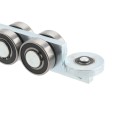 Chain Link 4-Wheel Truck Assembly Includes 2" [1 7/8" OD] Guide Wheels and 2" Standard Bearings (Galvanized Steel) (Other)