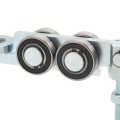 Chain Link 4-Wheel Truck Assembly Includes 2" [1 7/8" OD] Guide Wheels and 2" Standard Bearings (Galvanized Steel) (Other)