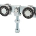 Chain Link 4-Wheel Truck Assembly Includes 2" [1 7/8" OD] Guide Wheels and 2" Standard Bearings (Galvanized Steel) (Other)