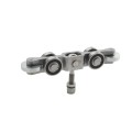 Chain Link 4-Wheel Truck Assembly Includes 2" [1 7/8" OD] Guide Wheels and 2" Standard Bearings (Galvanized Steel) (Other)