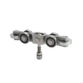Chain Link 4-Wheel Truck Assembly Includes 2" [1 7/8" OD] Guide Wheels and 2" Standard Bearings (Galvanized Steel) (Other)