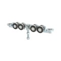 Chain Link 4-Wheel Truck Assembly Includes 2" [1 7/8" OD] Guide Wheels and 2" Standard Bearings (Galvanized Steel) (Other)
