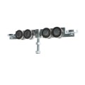 Chain Link 4-Wheel Truck Assembly Includes 2" [1 7/8" OD] Guide Wheels and 2" Standard Bearings (Galvanized Steel) (Other)