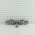 Chain Link 4-Wheel Truck Assembly Includes 2" [1 7/8" OD] Guide Wheels and 2" Standard Bearings (Galvanized Steel) (Other)