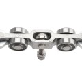 Chain Link 4-Wheel Truck Assembly Includes 2" [1 7/8" OD] Guide Wheels and 2" Standard Bearings (Galvanized Steel) (Other)