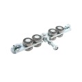 Chain Link 4-Wheel Truck Assembly Includes 2" [1 7/8" OD] Guide Wheels and 2" Standard Bearings (Galvanized Steel) (Other)