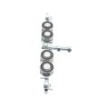 Chain Link 4-Wheel Truck Assembly Includes 2" [1 7/8" OD] Guide Wheels and 2" Standard Bearings (Galvanized Steel) (Other)