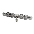 Chain Link 8-Wheel Titan Truck Assembly Includes 2" [1 7/8" OD] Guide Wheels and 2" Standard Bearings (Galvanized Steel) (Other)