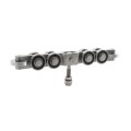 Chain Link 8-Wheel Titan Truck Assembly Includes 2" [1 7/8" OD] Guide Wheels and 2" Standard Bearings (Galvanized Steel) (Other)