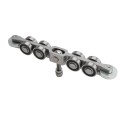 Chain Link 8-Wheel Titan Truck Assembly Includes 2" [1 7/8" OD] Guide Wheels and 2" Standard Bearings (Galvanized Steel) (Other)