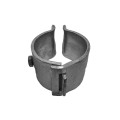 6 5/8" (6 5/8" OD) Industrial Round Post Collar Hinge - Hook & Eye Interlocking Style Gate Hinge (Set Screw) HDG Pressed Steel - CHHE-658
