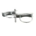 Chain Link 4" Industrial Offset Hinge (Pressed Steel)