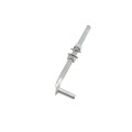 Chain Link 5/8" x 10" Male J Bolt Gate Hinge w/ 2 Nuts (Galvanized Steel)
