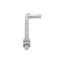 Chain Link 1/2" x 4 1/2" Male J-Bolt Gate Hinge w/ 2 Nuts (Galvanized Steel)