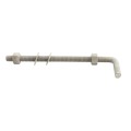 Chain Link 3/4" x 12" Male J-Bolt Gate Hinge w/ 2 Nuts (Galvanized Steel) - No Collar (Bolt)