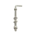 Chain Link 3/4" x 12" Male J-Bolt Gate Hinge w/ 2 Nuts (Galvanized Steel) - No Collar (Bolt)