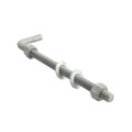 Chain Link 3/4" x 12" Male J-Bolt Gate Hinge w/ 2 Nuts (Galvanized Steel) - No Collar (Bolt)