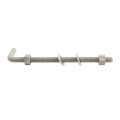 Chain Link 3/4" x 12" Male J-Bolt Gate Hinge w/ 2 Nuts (Galvanized Steel) - No Collar (Bolt)